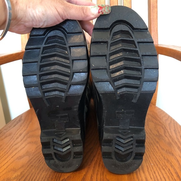 The Sac Waterproof Rain Boots, Black/Grey, Bird & Flower Theme, Size 9 - Picture 2 of 12